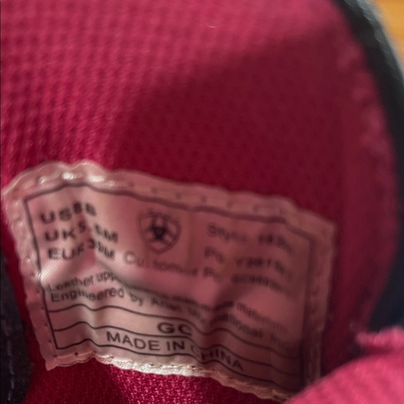 Ariat Blue and Black Floral Heeled Boots - Picture 2 of 9